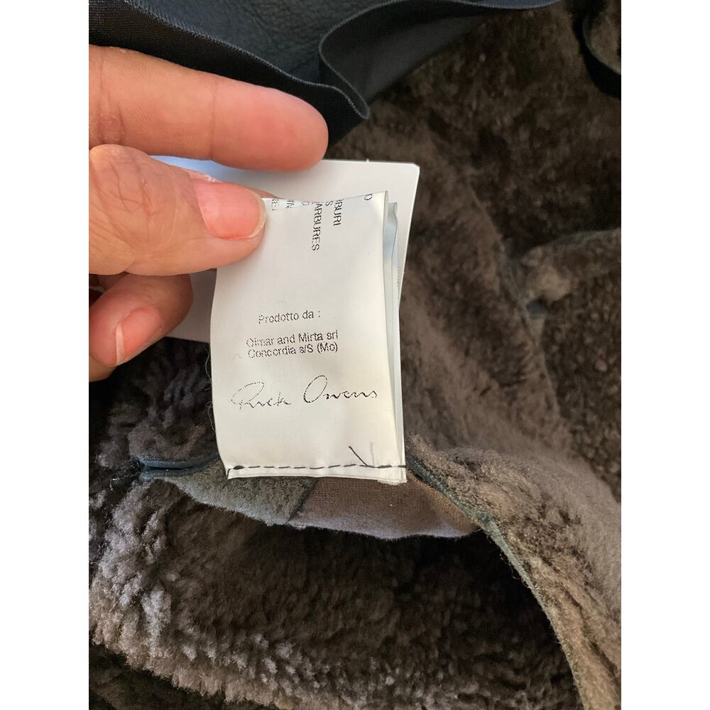 Rick Owens Archival 2010 Leather Shearling Wrap Coat - Picture 6 of 13